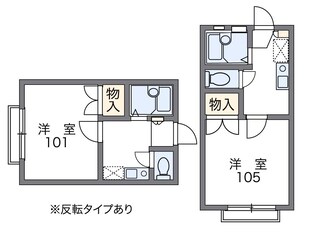 レオパレスナカムラIIの物件間取画像